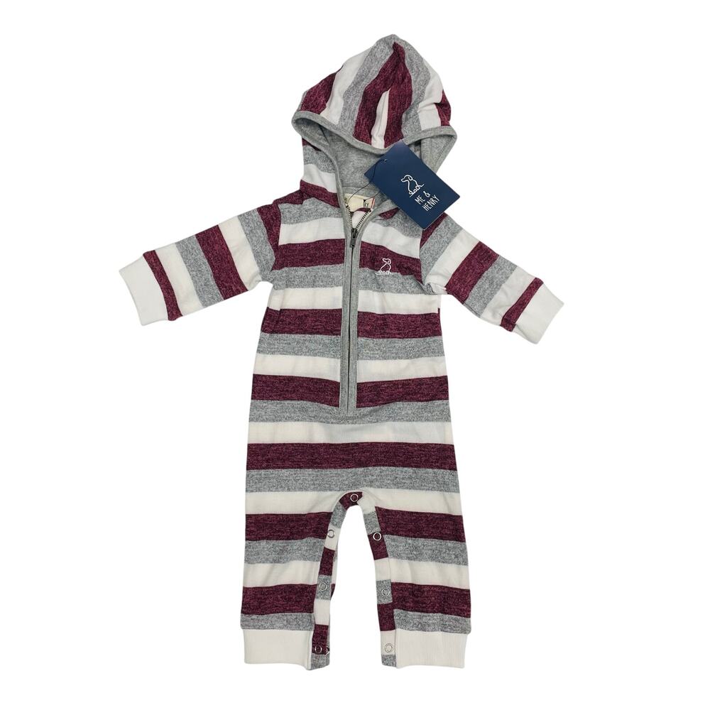 NWT Me & Henry 18/24M Rust & Cream Stripe Romper